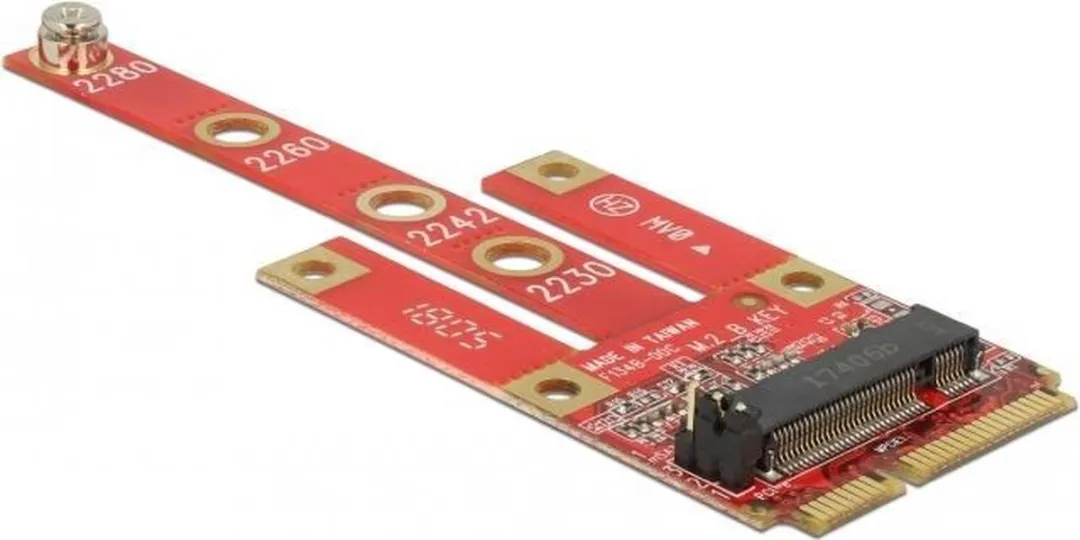 Delock PCIe naar M.2 Key B + Micro SIM Converter