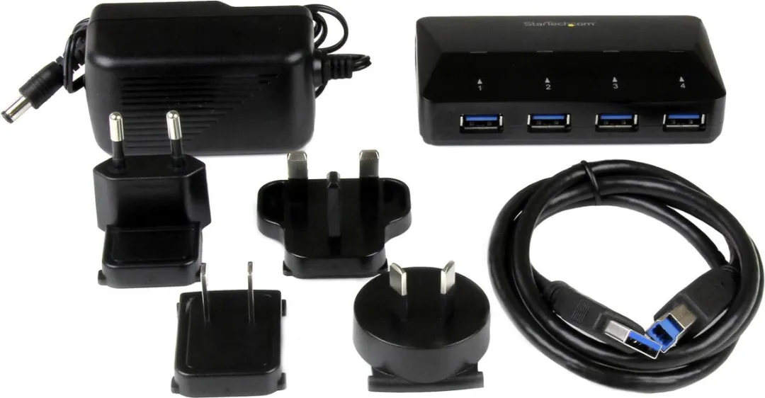 Startech ST53004U1C USB 3.0 Hub 4-Ports - 2.4A Oplader - Zwart - afbeelding 3 van 6