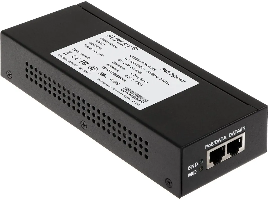 Hikvision LAS60-57CN-RJ45 PoE Adapter & Injector