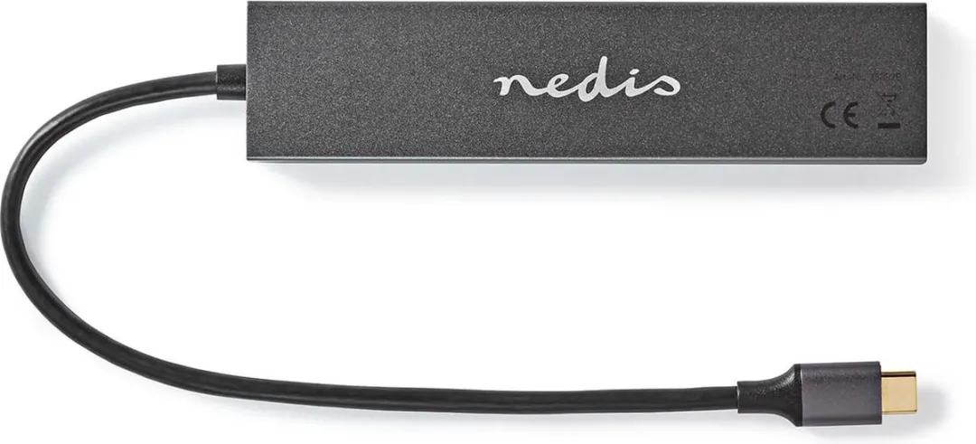 Nedis UHUBU3470AT USB-C Hub 4 Poorten 10Gbps - Antraciet