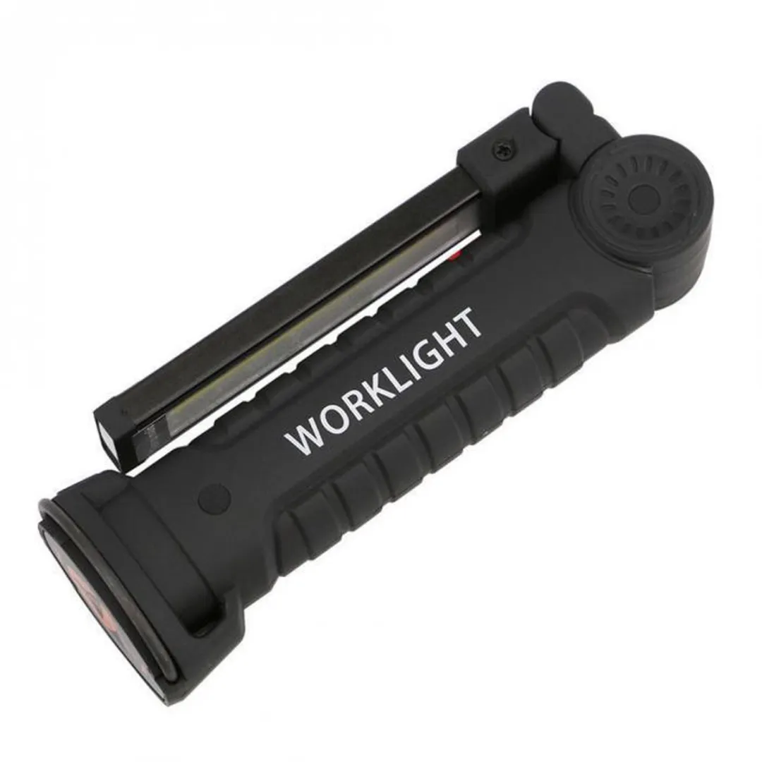 HBM Machines 4-in-1 Oplaadbare Werklamp COB 5W - Zwart
