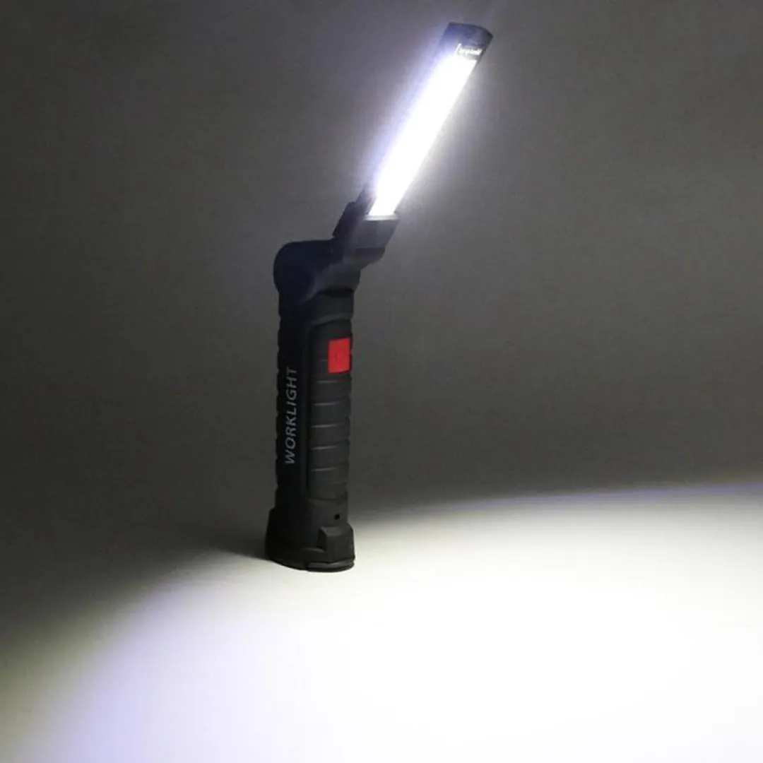 HBM Machines 4-in-1 Oplaadbare Werklamp COB 5W - Zwart