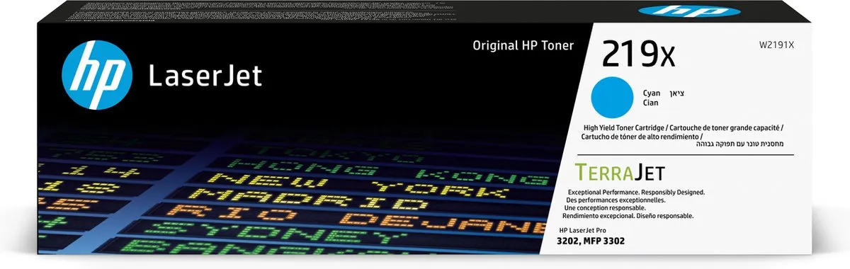 HP 219X LaserJet Tonercartridge Cyaan - 2500 Pag.