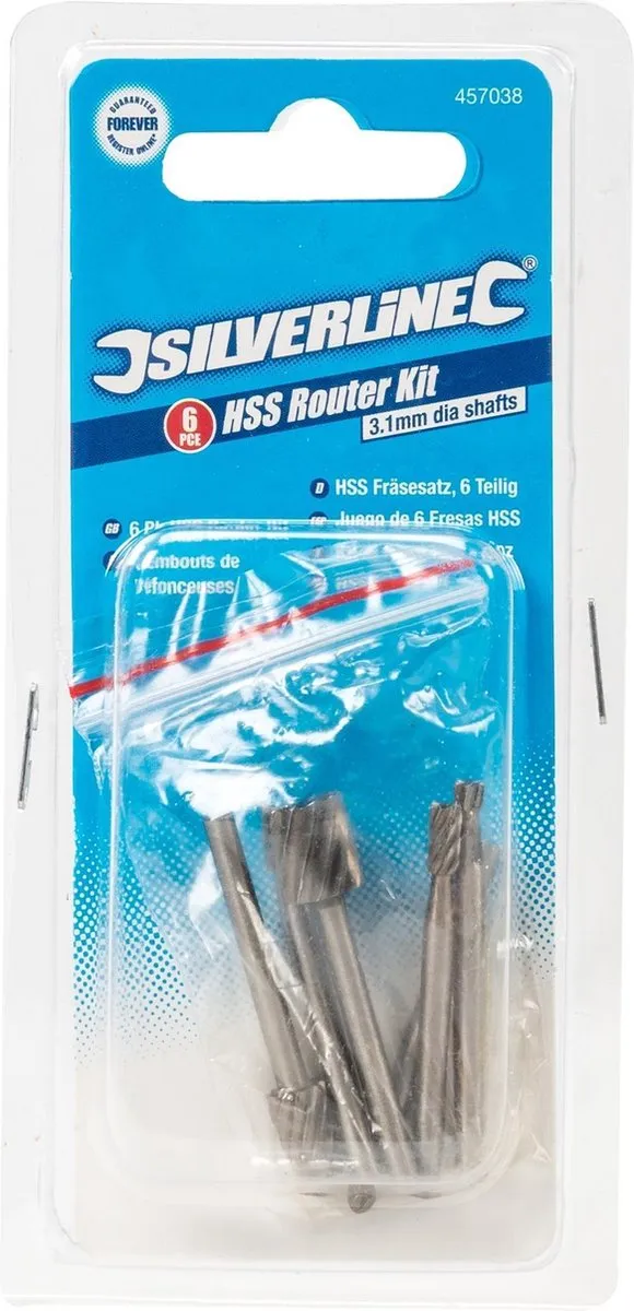 Silverline HSS Ontbraamset 6-delig Ø 2-7mm