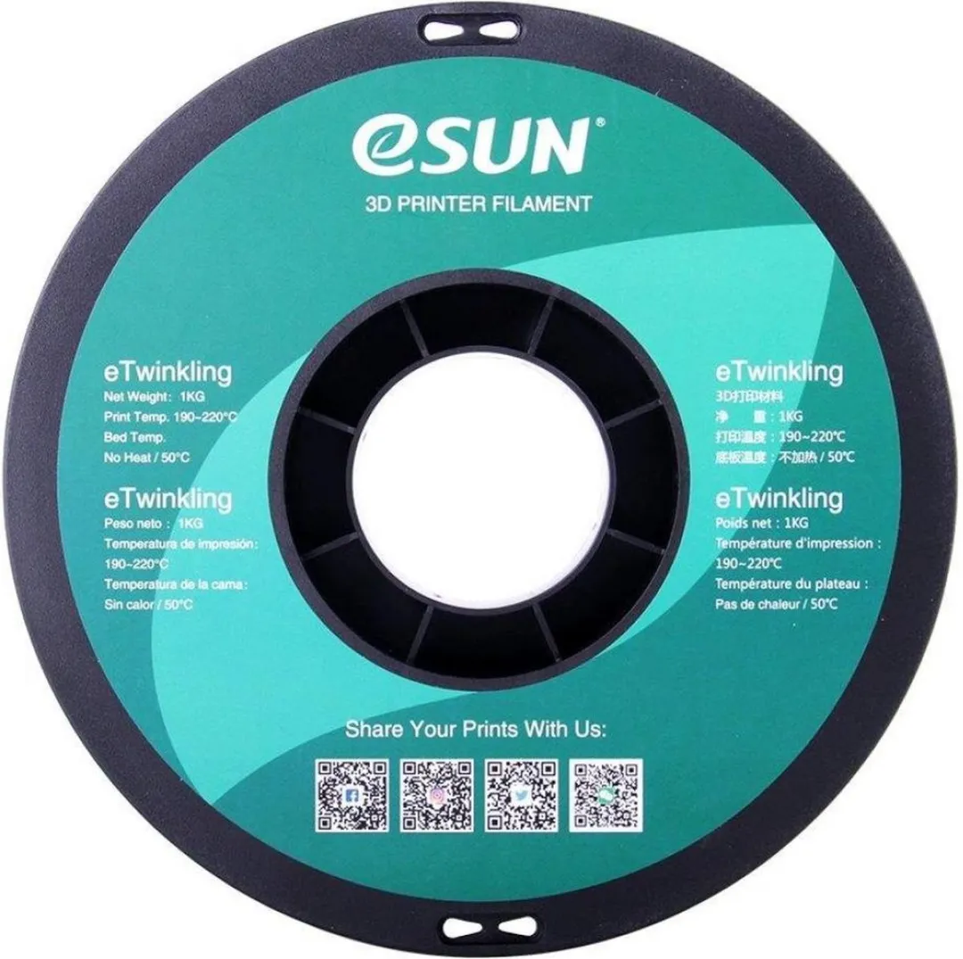 ESUN eTwinkling Filament 1.75mm - 1kg Zwart