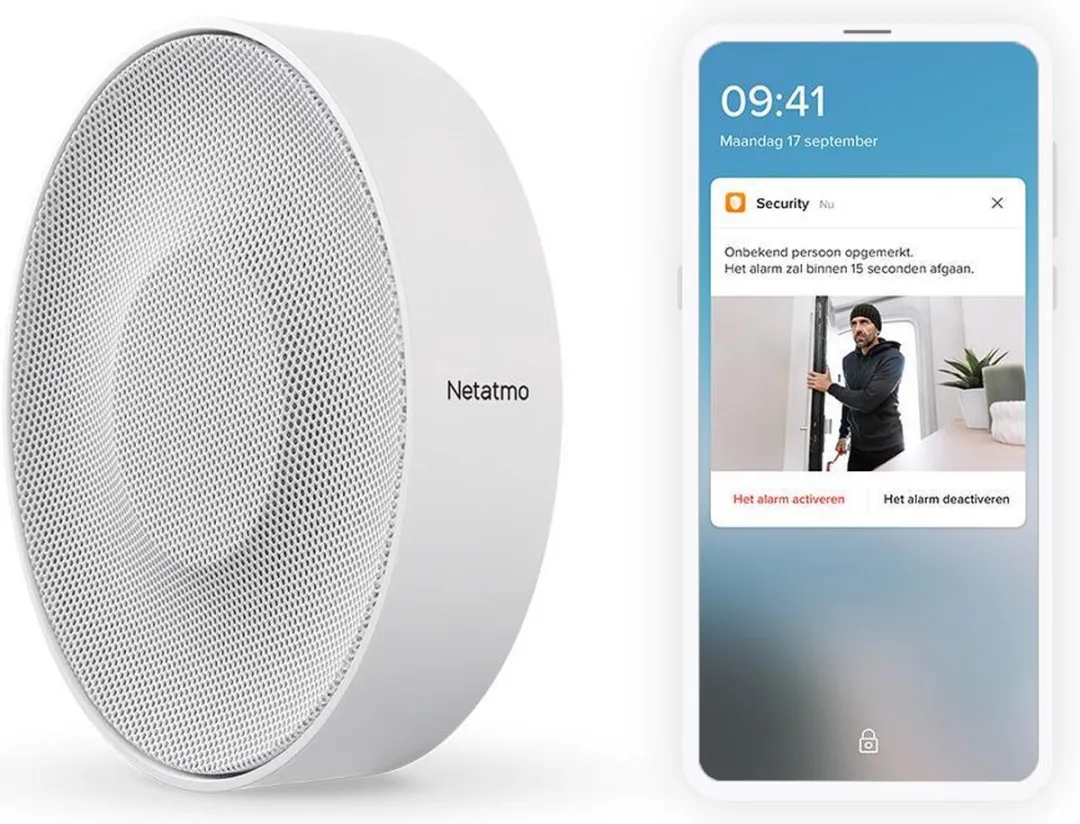 Netatmo NIS01-EU Slimme Binnensirene 110dB - Wit
