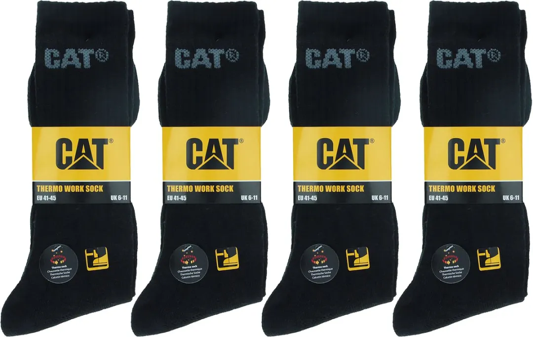 Caterpillar Thermische Werksokken 8 Paar - Kuithoogte - Zwart 41-45