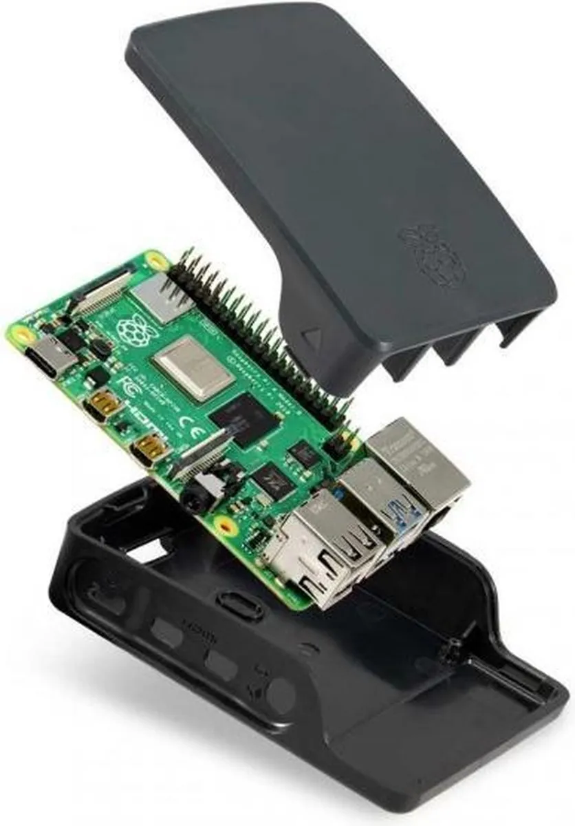 Raspberry Pi 4 Behuizing RS644824914923 - Zwart/Grijs