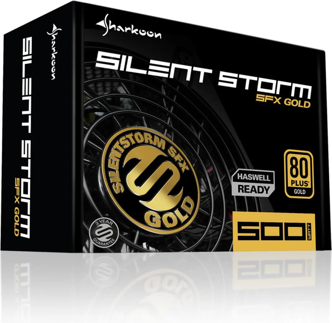 Sharkoon SilentStorm SFX Gold 500W Voeding - Zwart