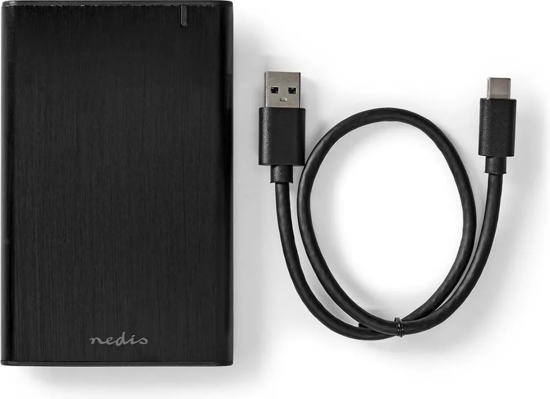 Nedis HDDE25410BK 2.5" HDD-behuizing - USB 3.1 Gen1 - Zwart - afbeelding 6 van 6