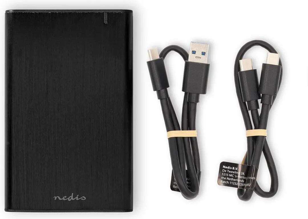 Nedis HDDE25410BK 2.5" HDD-behuizing - USB 3.1 Gen1 - Zwart