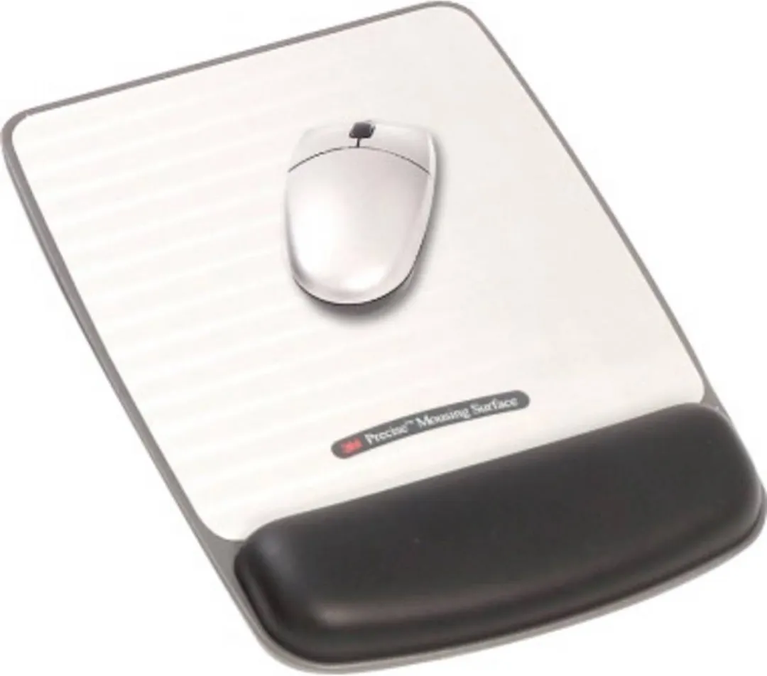 3M WR421LE Muismat met polssteun - 260x25.4x191mm - Zwart/Zilver