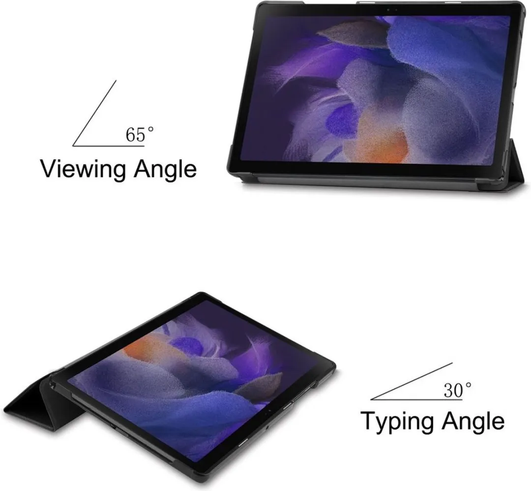 Just in Case Cazy Tablet Hoes Samsung Galaxy Tab A8 10.5" - TriFold Bookcase - Zwart