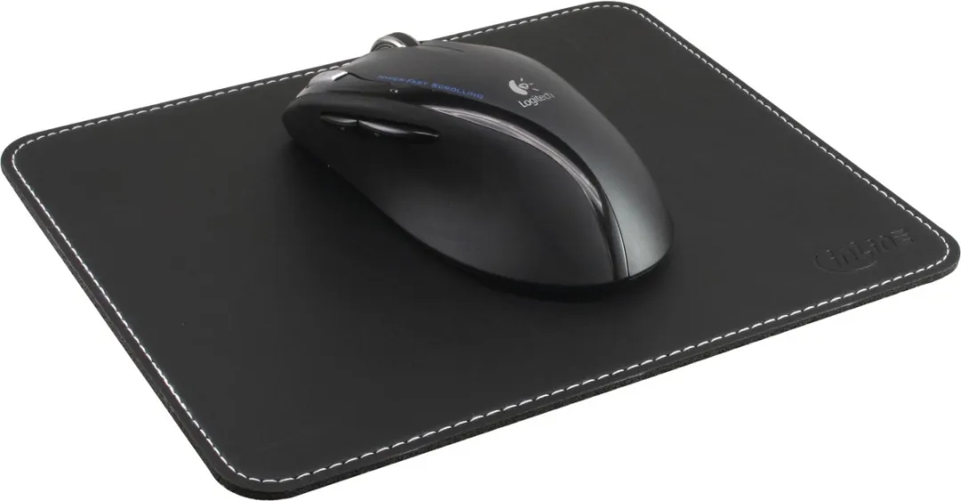 InLine Premium PU Lederen Muismat 55459L - Zwart