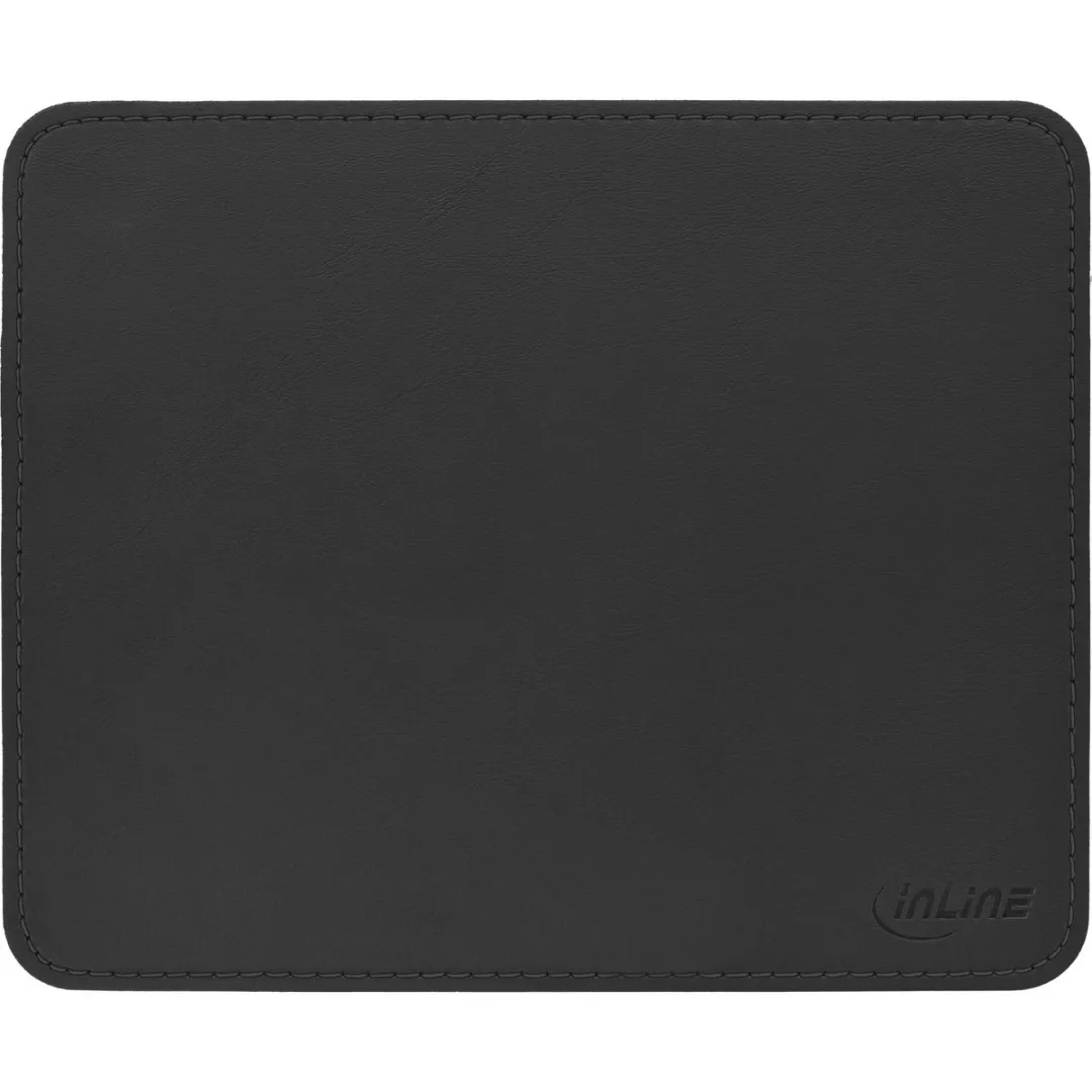 InLine Premium PU Lederen Muismat 55459L - Zwart