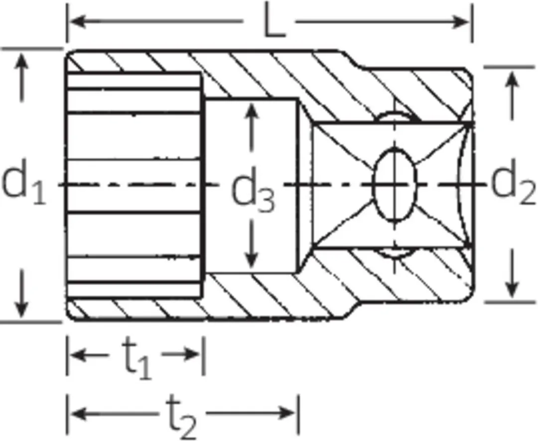 Stahlwille 40 8 01010008 Dopsleutelinzetstuk 8mm - 1/4" (6,3mm)