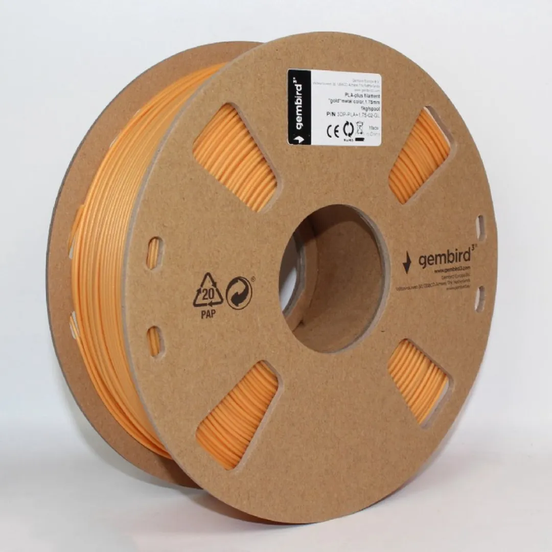 Gembird PLA Plus 1.75mm 1kg - Goud Metallic