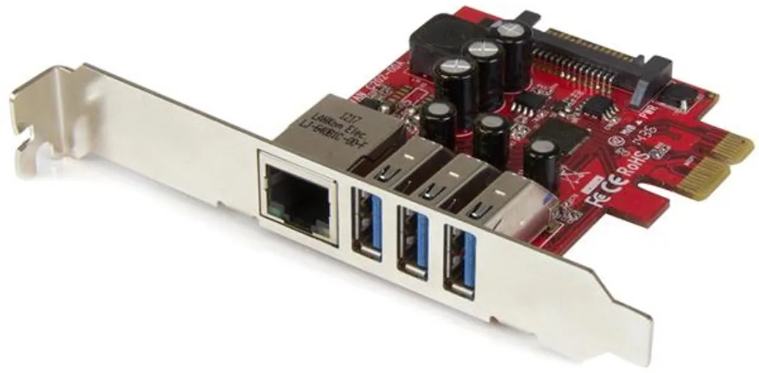 Startech PEXUSB3S3GE PCI-kaart USB 3.0 + Gigabit Ethernet