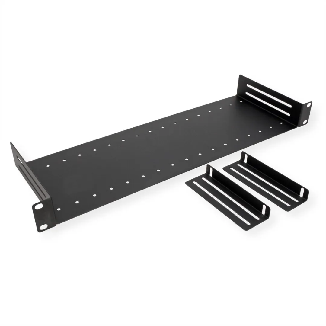 Value 19" Plank met 2 Verstelbare Verdelers - 1 HE - Zwart - afbeelding 4 van 6