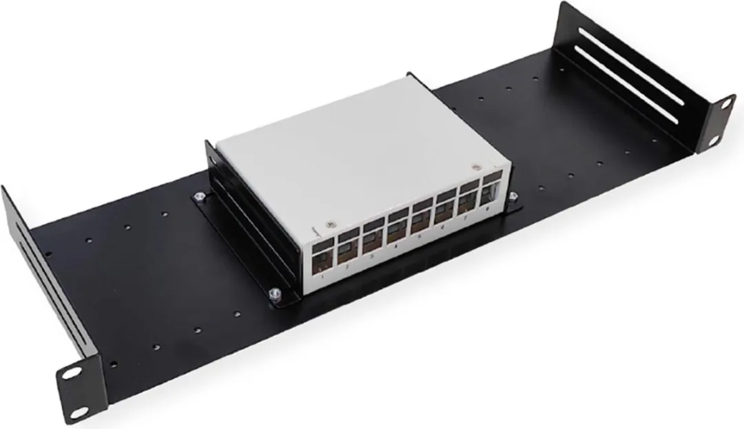 Value 19" Plank met 2 Verstelbare Verdelers - 1 HE - Zwart - afbeelding 3 van 6