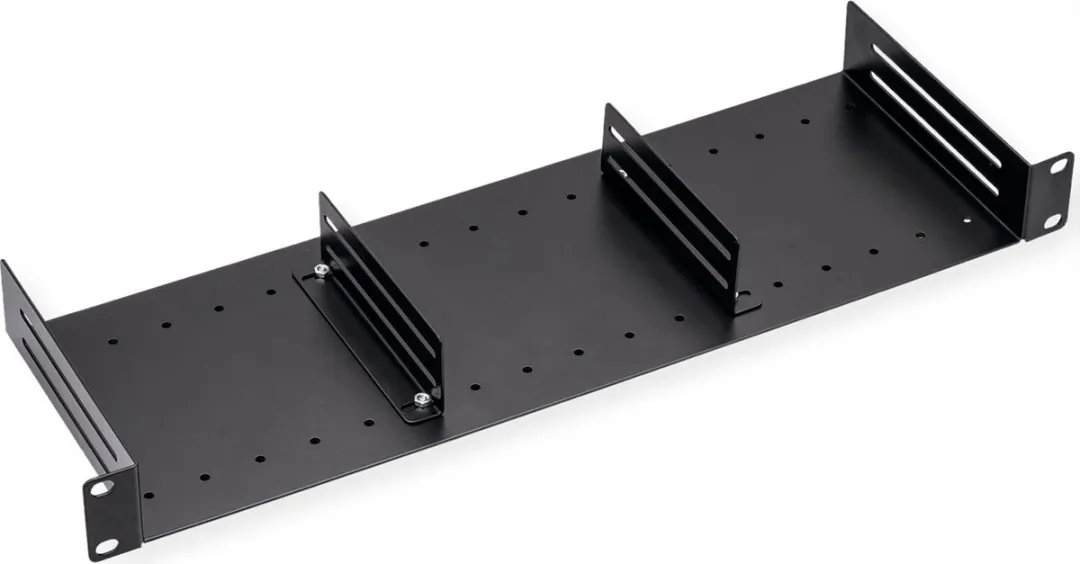 Value 19" Plank met 2 Verstelbare Verdelers - 1 HE - Zwart - afbeelding 2 van 6