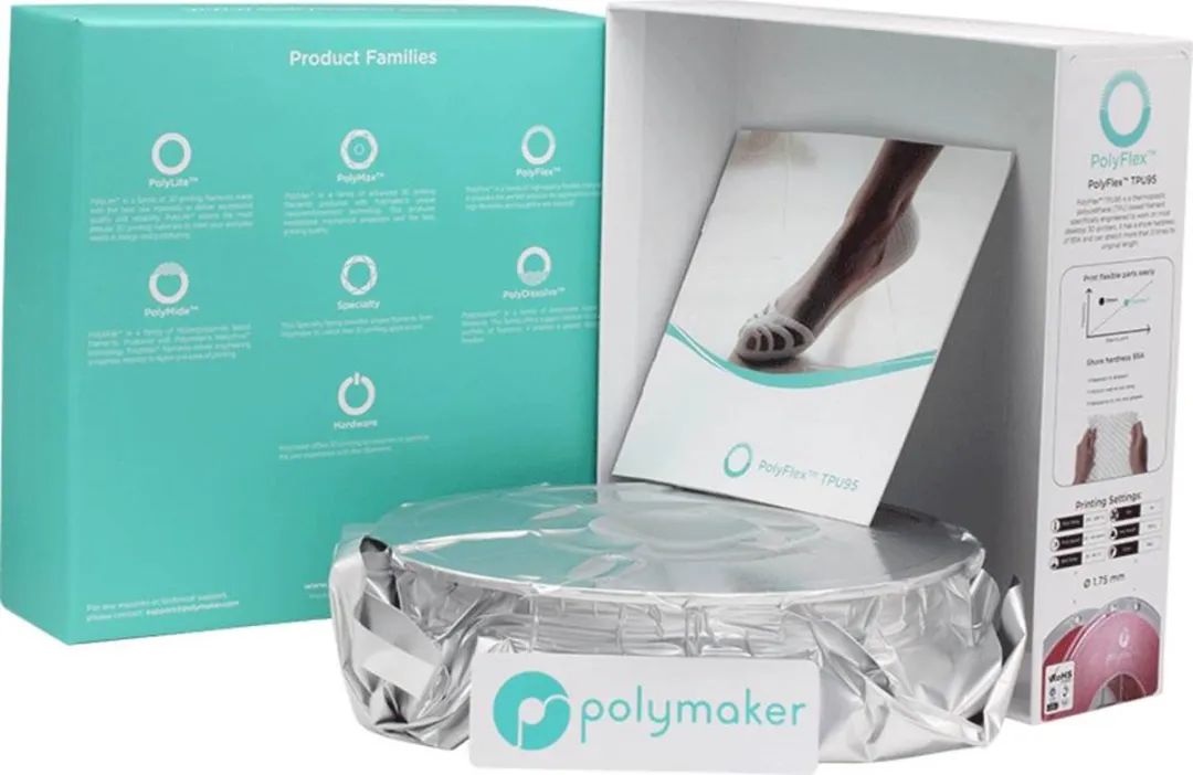 Polymaker PolyFlex TPU-95A Filament 1.75mm - 750g Rood