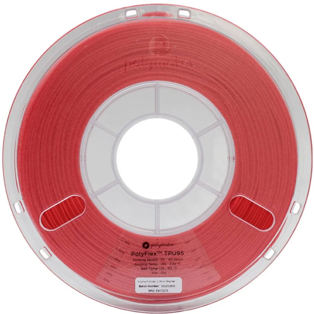 Polymaker PolyFlex TPU-95A Filament 1.75mm - 750g Rood