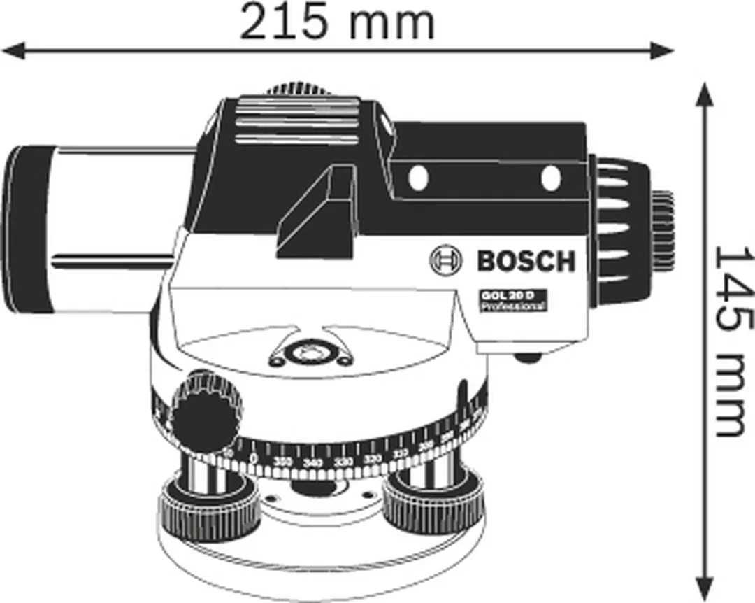 Bosch Professional GOL 20 D Optische Nivelleerder - IP54