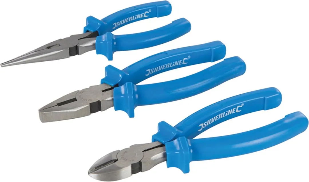 Silverline Tangenset 160mm 3-delig