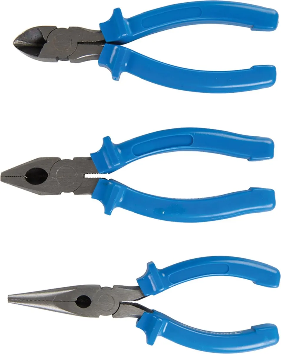 Silverline Tangenset 160mm 3-delig - Blauw