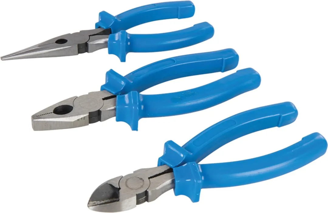 Silverline Tangenset 160mm 3-delig - Blauw