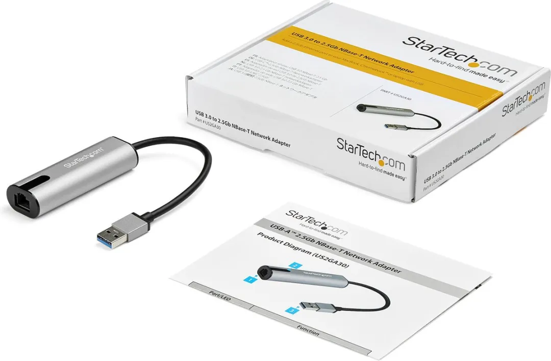 Startech US2GA30 USB naar Ethernet Adapter - Multicolor