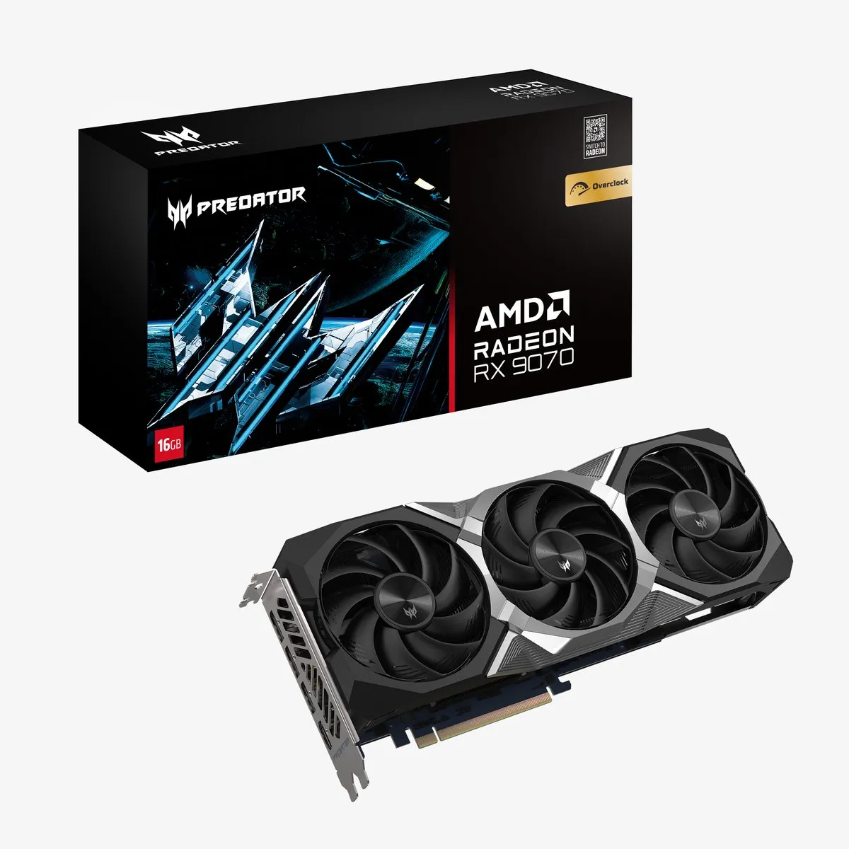 Acer Predator BiFrost AMD Radeon RX 9070 OC Videokaart 16GB GDDR6