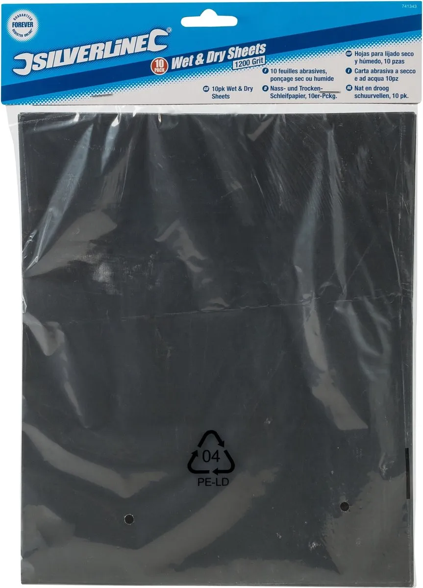 Silverline Schuurvel 741343 Nat/Droog K1200 - 230x280mm - 10 Stuks