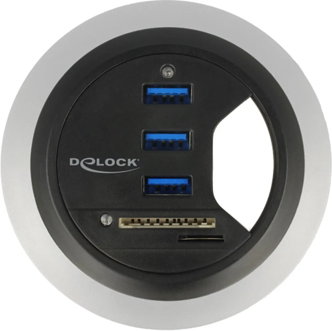 Delock 62869 USB3.0 Hub 5 Poorten - Zwart