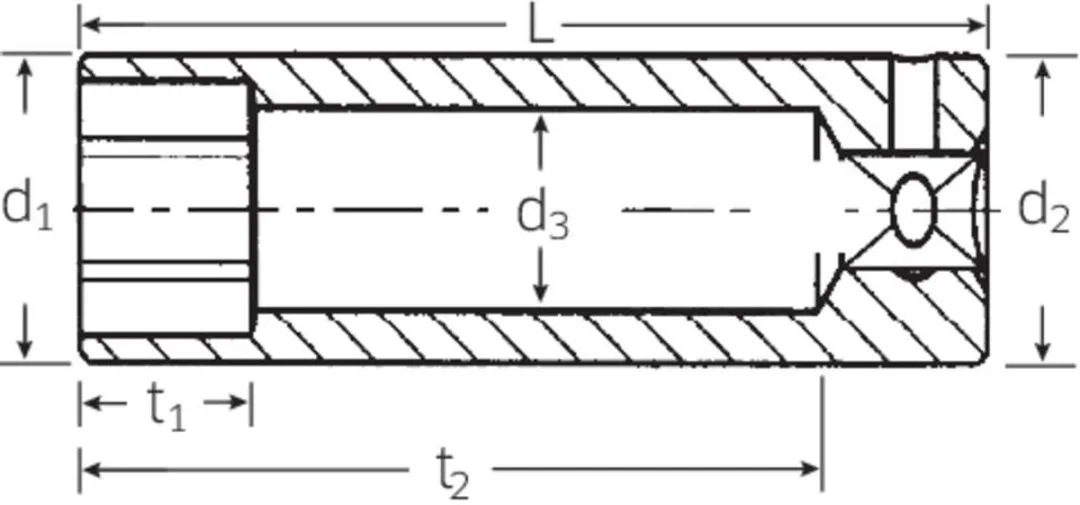 Stahlwille 40 L 8 01020008 Dopsleutelinzetstuk 8mm - 1/4" (6,3mm)
