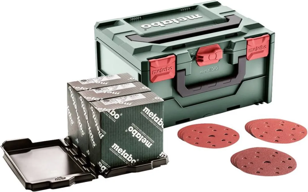 Metabo 626756000 Metabox Schuurmiddelset Ø150mm - 151 Stuks - Groen