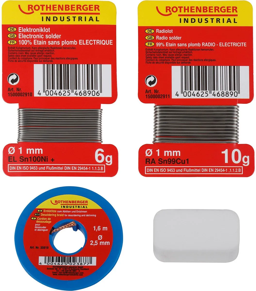 Rothenberger Soldeertin Set 4-delig - 1mm