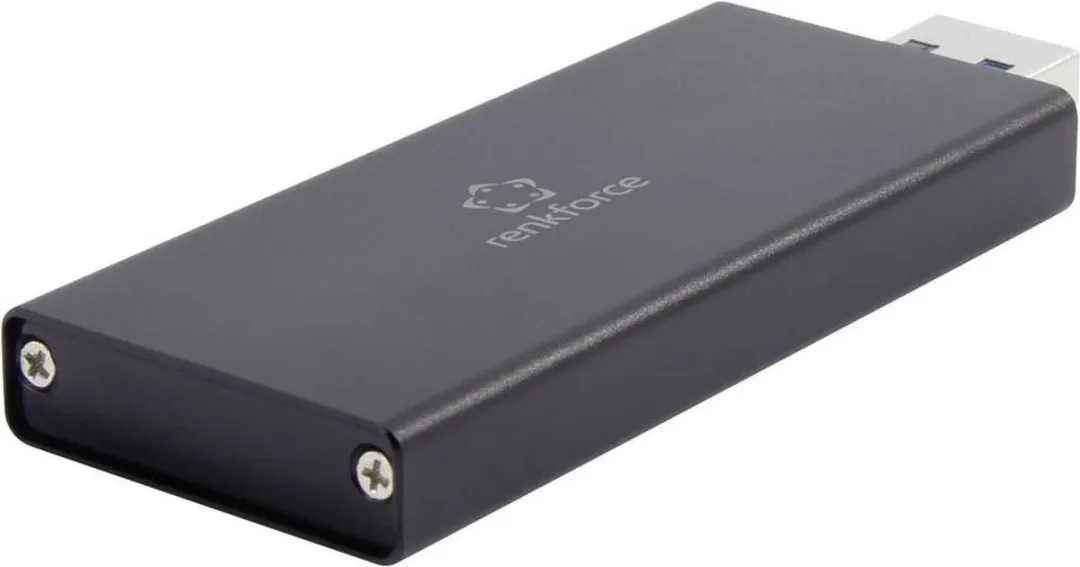 Renkforce RF-4521561 M.2 SSD-behuizing - USB-A 3.0 - Zwart