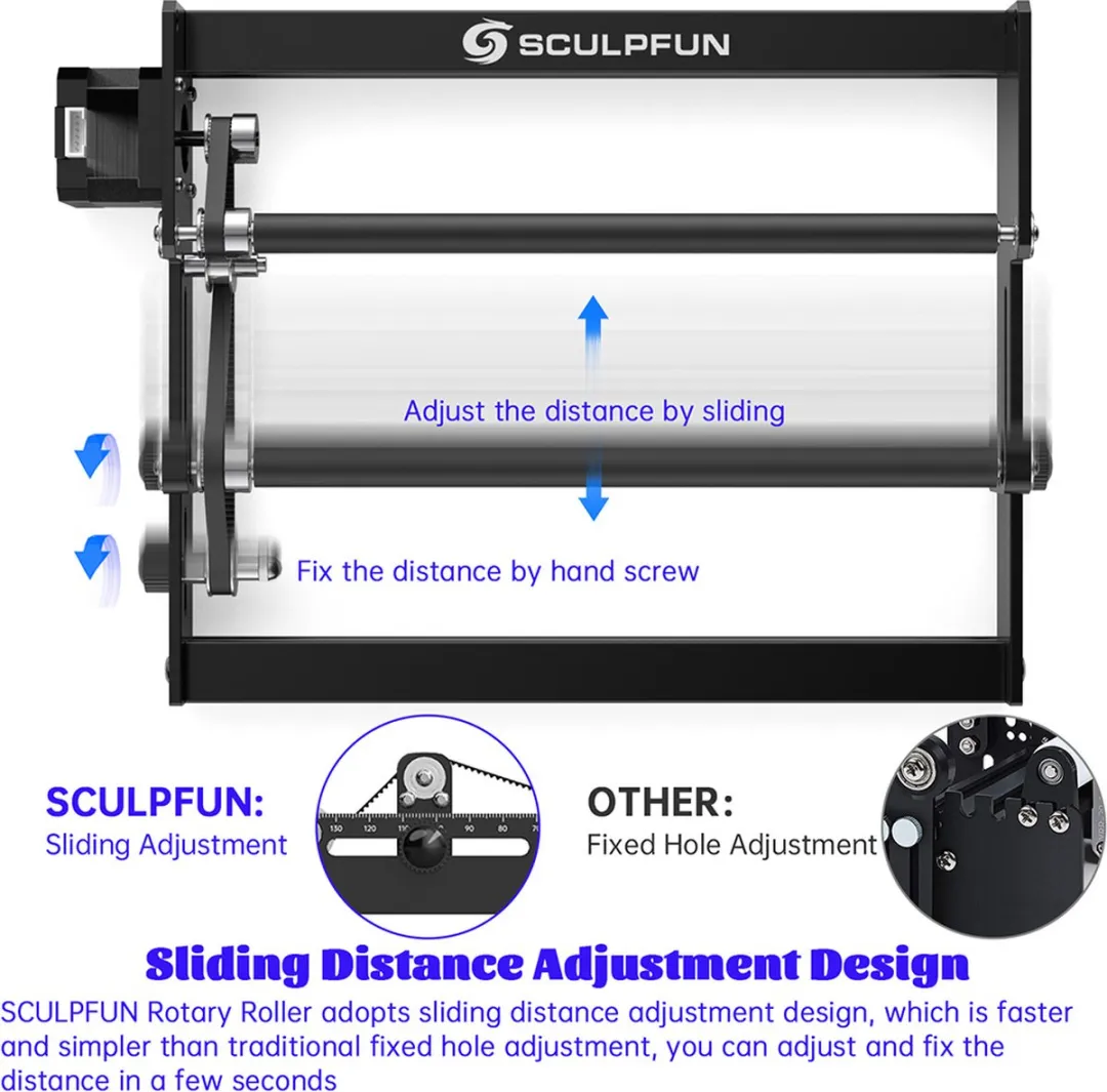 Sculpfun S30 Ultra Laser Roterende Rol - 360° Rotatie