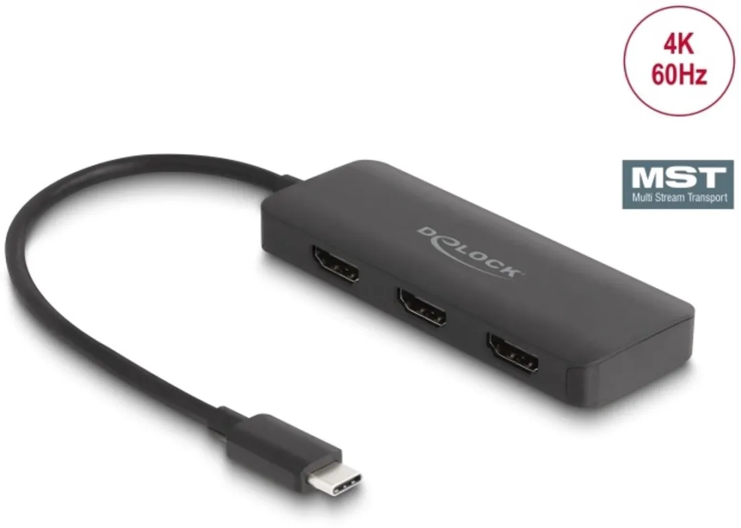 Delock 88040 Interface Hub - 3x HDMI - Zwart