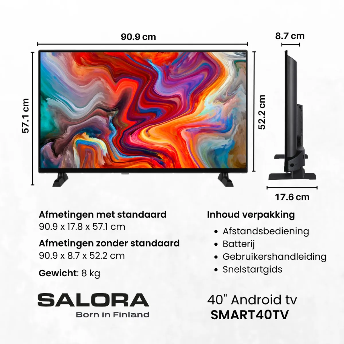 Salora SMART40TV Smart TV 40 inch - Full HD - Zwart