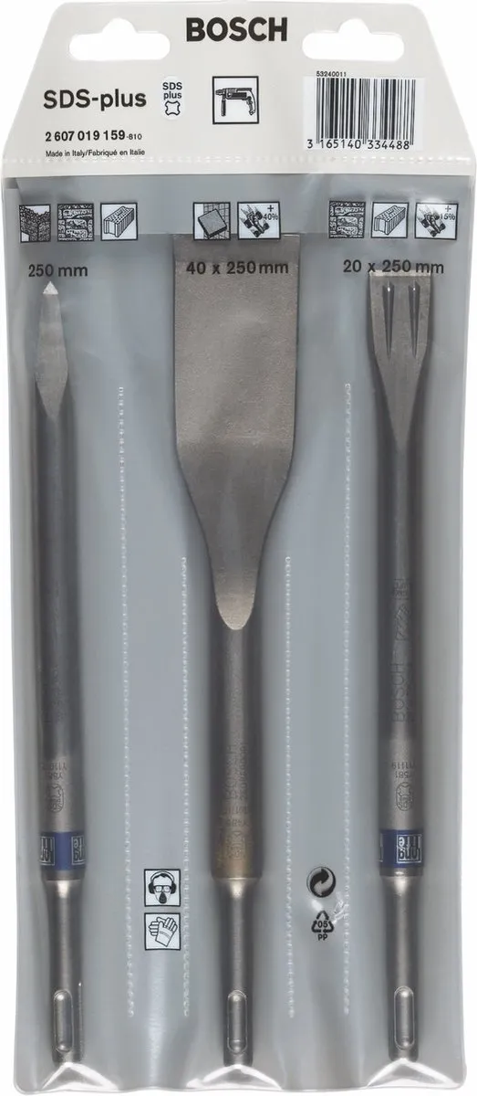 Bosch Professional SDS-Plus Beitel Set 3-delig - Hout