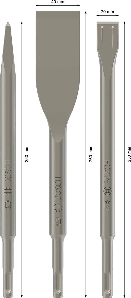 Bosch Professional SDS-Plus Beitel Set 3-delig - Hout