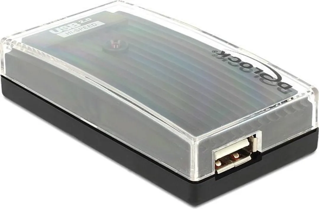 Delock USB 2.0 HUB 4 Poorten - Zwart