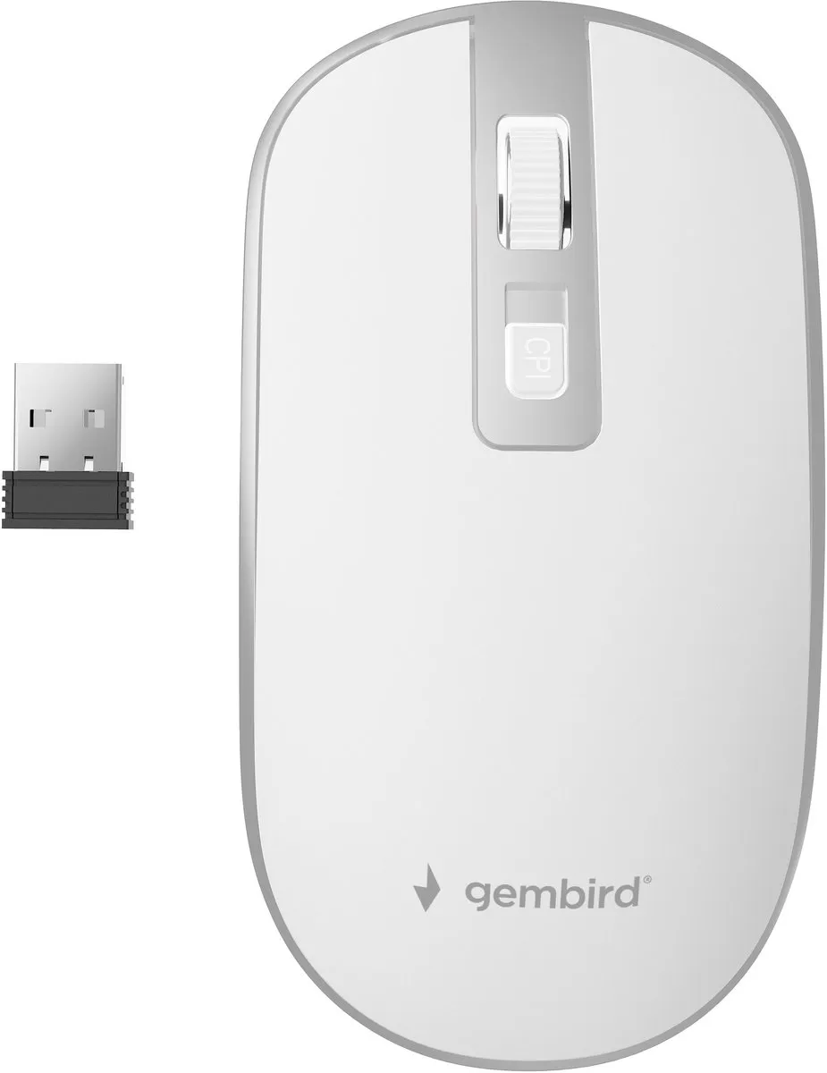 Gembird MUSW-4B-06-WS Ambidextrous Draadloze Muis