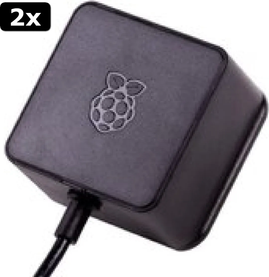Raspberry Pi 4/400 Voeding USB-C 5.1V 3A - 2 Stuks