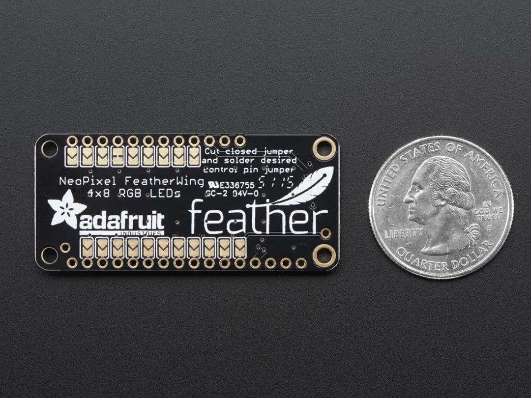 Adafruit NeoPixel FeatherWing 2945 - 4x8 RGB LED