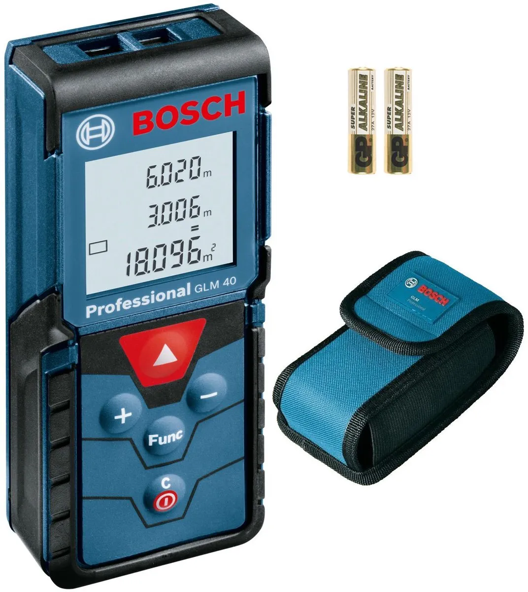 Bosch Professional GLM 40 Afstandsmeter - 2x AAA