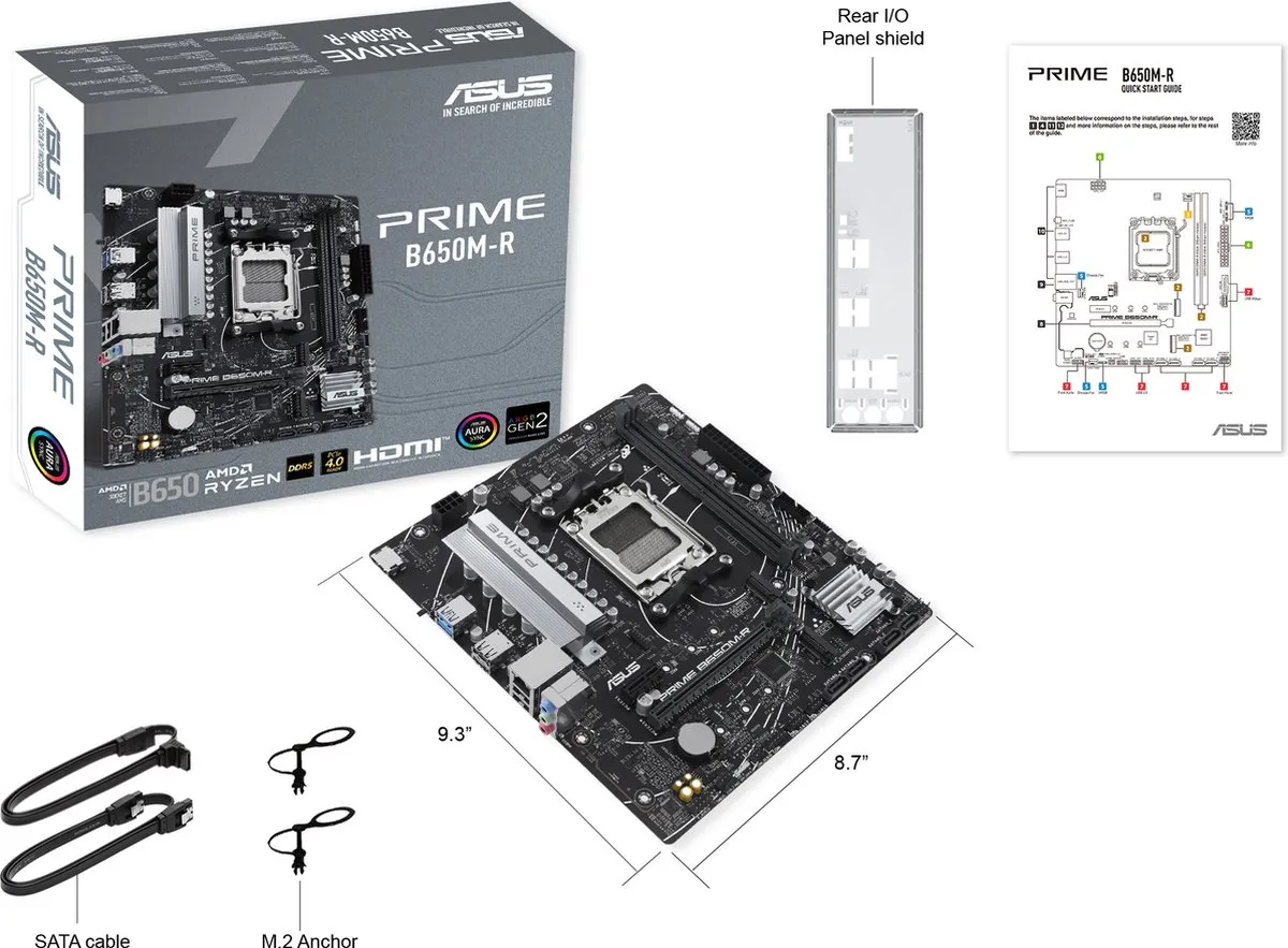 ASUS PRIME B650M-R Moederbord - AM5 - Micro-ATX